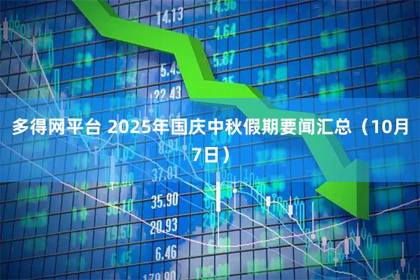 多得网平台 2025年国庆中秋假期要闻汇总（10月7日）