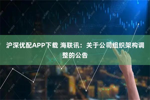 沪深优配APP下载 海联讯：关于公司组织架构调整的公告