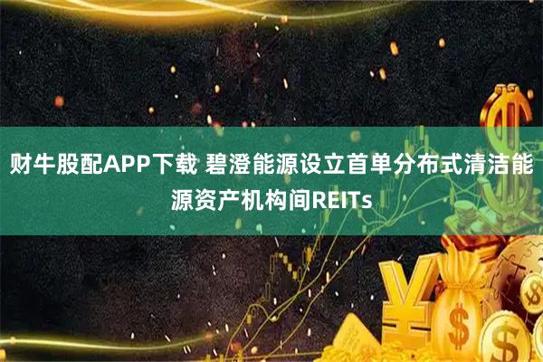 财牛股配APP下载 碧澄能源设立首单分布式清洁能源资产机构间REITs